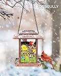 DesGully Solar Bird Feeders pour l'extérieur - 2.5 LBs Métal sauvage Grand & Petit mangeur d'oiseaux pour la suspension extérieure, idées cadeaux pour les graines de cour de jardin d'Avian Enthusiast (Proof-Chew, résistance aux intempéries)
