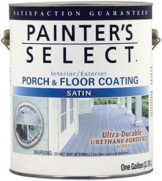 True Value USF5-GL Painters Select Medium Gray Exterior Urethane Fortified Satin Porch and Floor Coating, 1-Gallon
