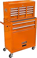 Vista 29 de Carrito de herramientas de 5 cajones con ruedas, cofre de herramientas rodante para almacenamiento de herramientas, organizador de carrito