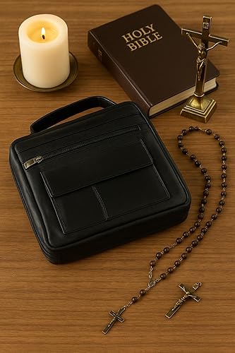 Miniatura 8 de Fundas de cuero para libros/fundas de Biblia con asa (XL)