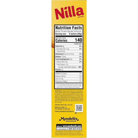 NILLA Wafers Cookies, Vanilla Wafers, 12 - 11 oz boxes