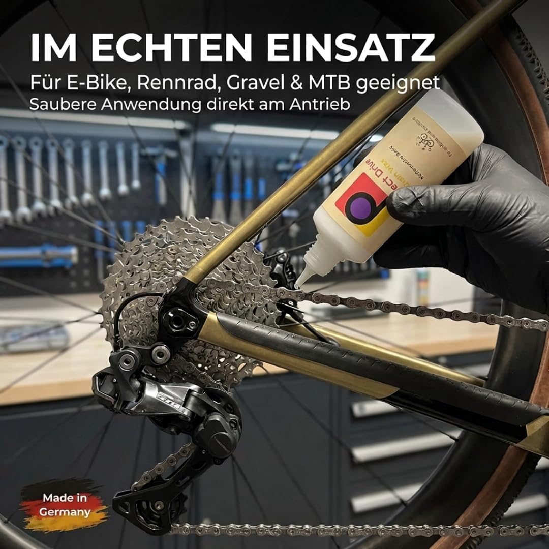 Perfect Drive Chain Wax, Fiets High Performance kettingwas, warme was met C, MoS2 en WS2, hete wax voor fietsketting, smeermiddel voor fietsketting, was voor racefiets, gravel, MTB en e-bike Perfect Drive Chain Wax, Fiets High Performance kettingwas, warme was met C, MoS2 en WS2, hete wax voor fietsketting, smeermiddel voor fietsketting, was voor racefiets, gravel, MTB en e-bike
