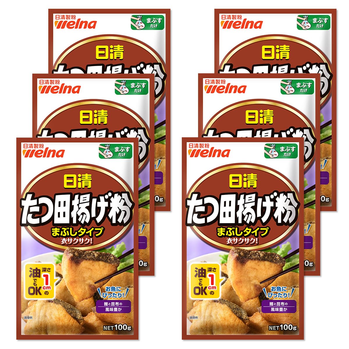 Amazon.co.jp: 日清製粉ウェルナ 日清 たつ田揚げ粉 まぶしタイプ 100g