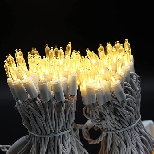 Miniatura 10 de Cirza 150 luces LED de Navidad de color blanco cálido, cable verde de 50 pies, certificado UL, conectable, luces de Navidad para exteriores o