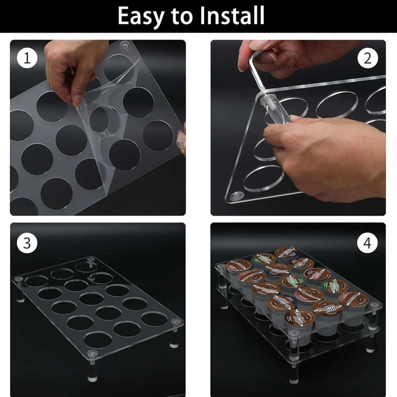 Organizador Con Cajón Para Cápsulas De Café - Metal, Multifuncional Para Cápsulas, Bolsitas De Té Y Más