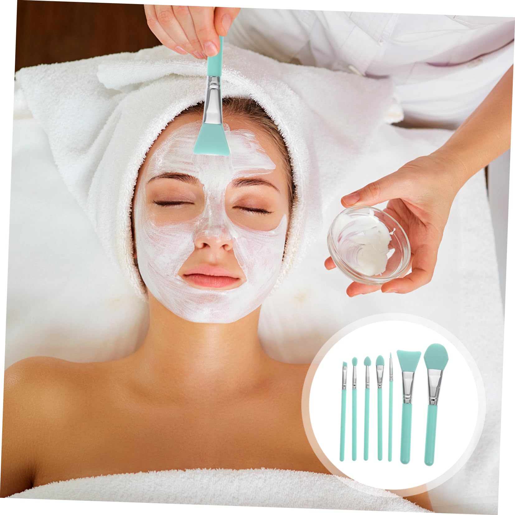 Healeved 21 Pezzi Pennello per maschera in silicone strumenti per la cura della pelle del viso cosmetico ombretto Trucco pennelli make up professionali pennelli professionali make up