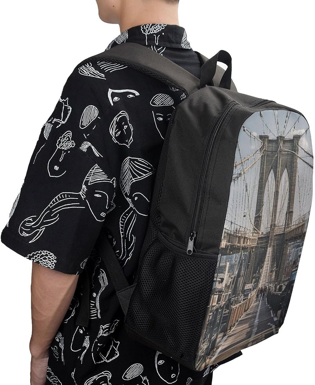 Brooklyn Bridge 17 Inch Laptop Backpack, College Bookbag image 5