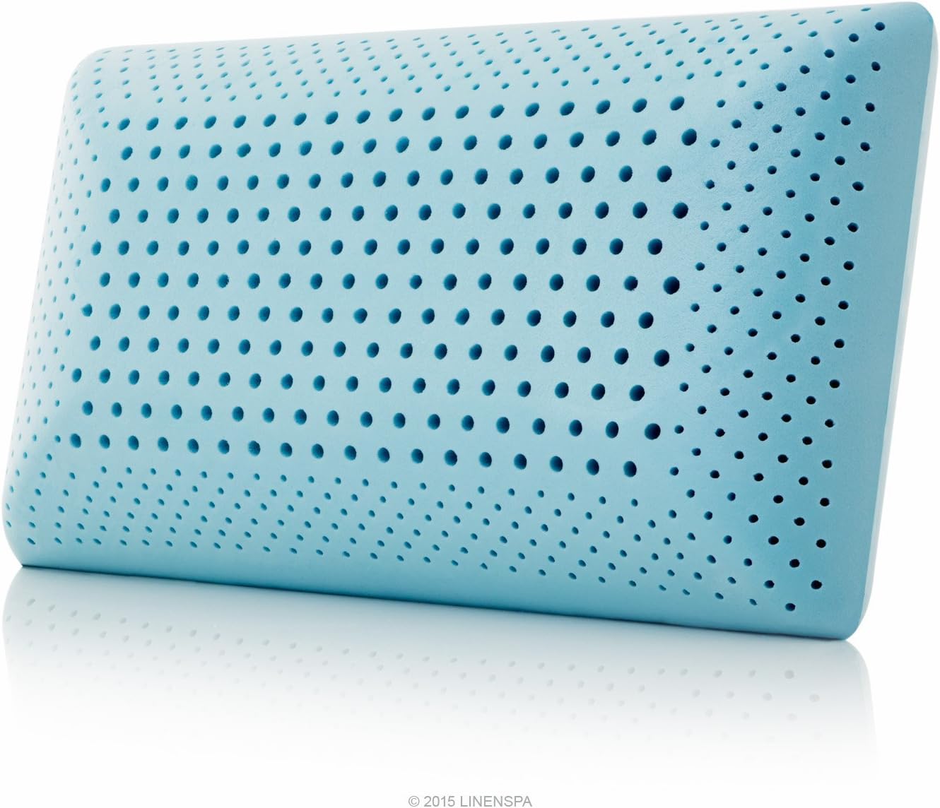 LinenSpa Dual Zone Low Loft Foam Ergonomic Pillow with Specialized Neck Support, Standard