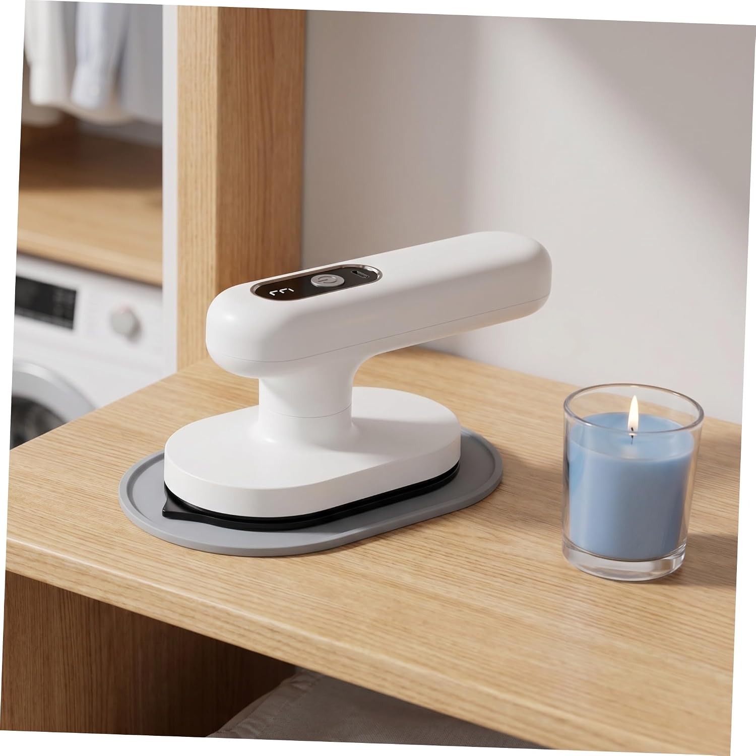 TOYANDONA Cordless Portable Mini Iron with Rotatable Handle and 3 Temperature Settings, Handheld Travel Iron for Home and Office Use, Quick and Efficient Heating Ceramic and Plastic Design