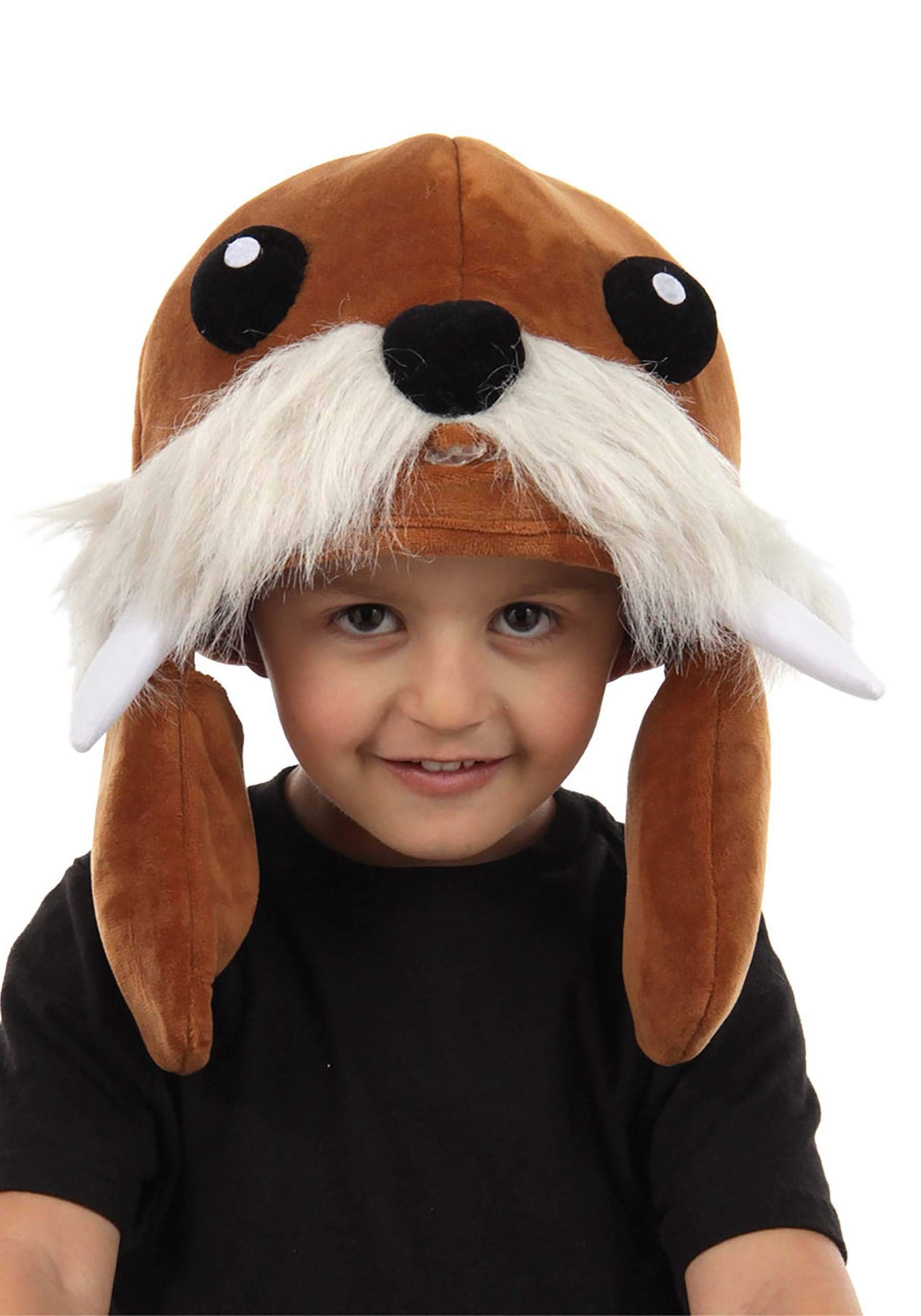 elope Walrus Water Spitting Costume Toy Hat - One Size - Brown
