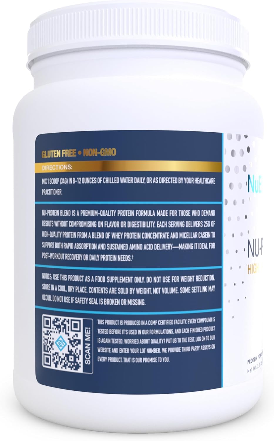 NuEthix Formulations Nu-Protein Blend (Peanut Butter Chocolate, 2 LB Tub)