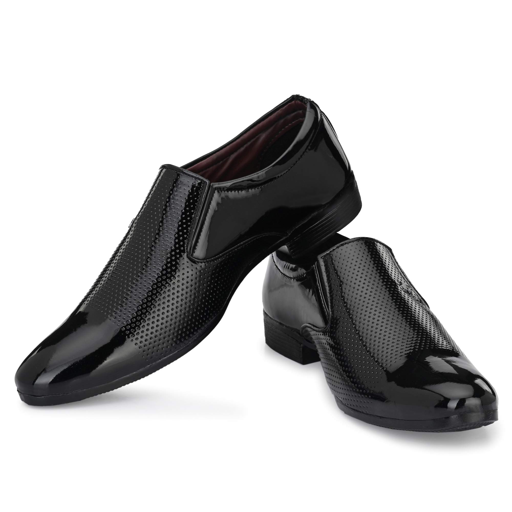 gellwoj Men's Formal Synthetic Leather Slip-On Shoes Fashion World Men's Faux Leather Formal Shoes Black Synthetic Leather Formal Slip on Office, College Shoes for Men & Boys-picture-44