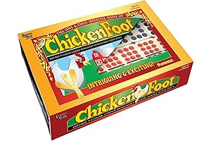 University ChickenFoot Dominoes: Double 9 Color Dot Set for Fun Family Game