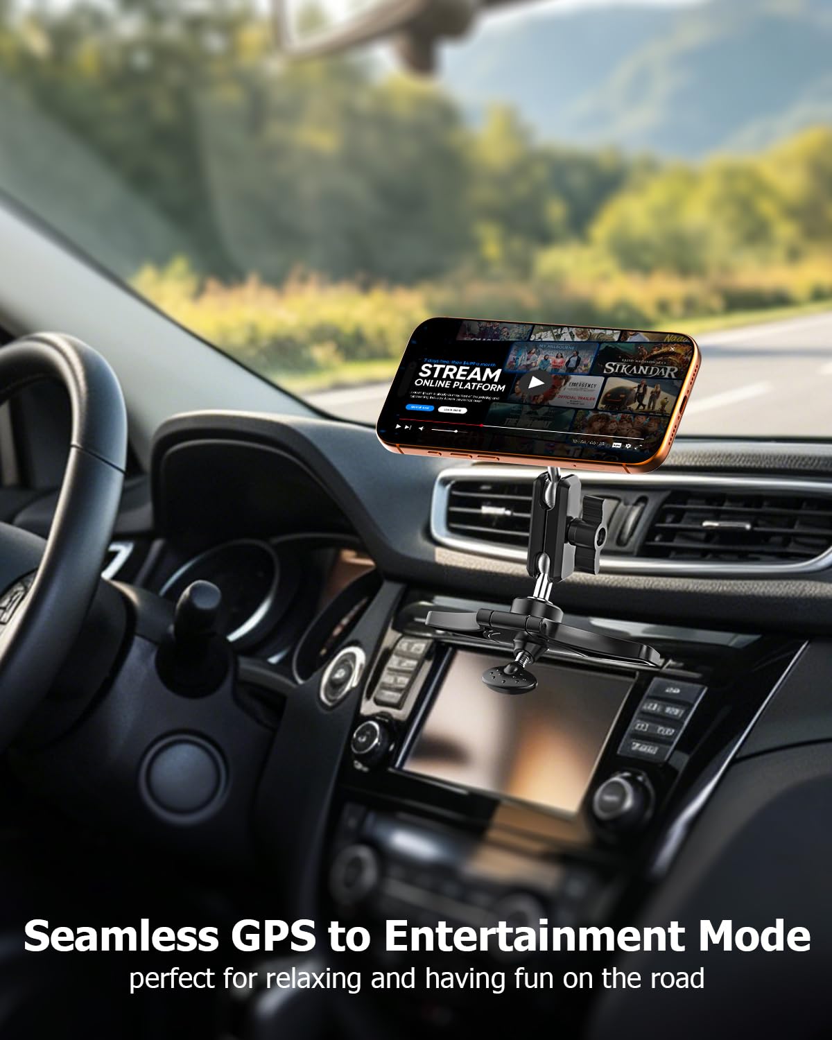 Supporto magnetico per cellulare da auto con fessura CD [guidatore e passeggeri possono usare]