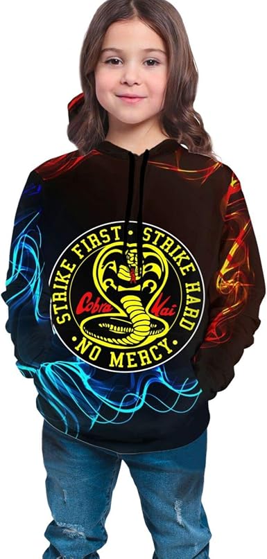 Cobra Kai Sudaderas con capucha de la Serie de TV 3D de Impresión Sudadera  de los
