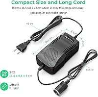 RoyPow 180W Autós Inverter Adapter 12V 15A AC/DC Átalakító Szigarettagyújtó 2