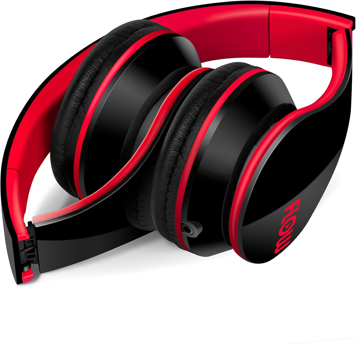 Sentey LS-4222 Foldable 3.5 Mm Audio Cable In-line Microphone and Controls Headset for Smartphones, Music players - Red