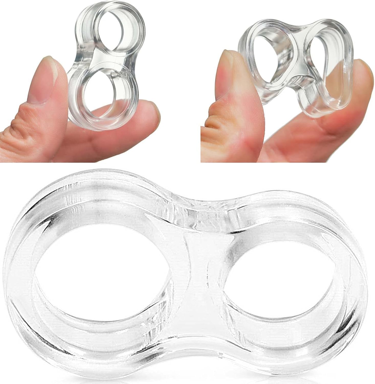 Set van 8 deurstoppers, transparant, voor deurklinkbescherming