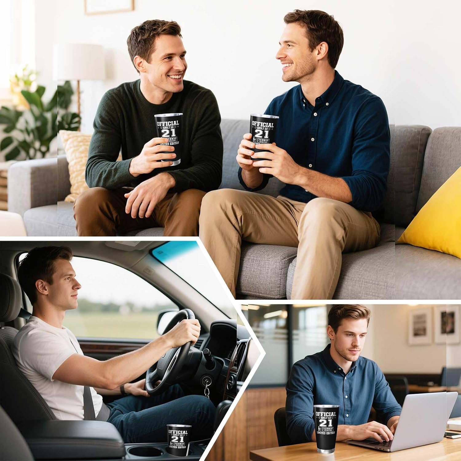 21st Birthday Gifts for Him 20oz Tumbler, Gift for 21 Year Old image 3