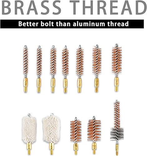 Miniatura 5 de Bore Baby Gun Cleaning Kit Universal Supplies for Rifle Pistol Shotgun with Portable Carrying Case for 12Ga 20Ga .22 5.56 .223 Chamber .2436MM