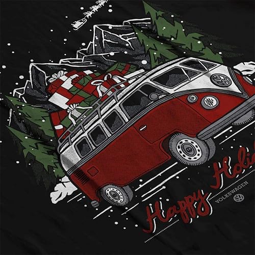 Vista 5 de Volkswagen Happy Holidays Christmas Camper - Camiseta para hombre
