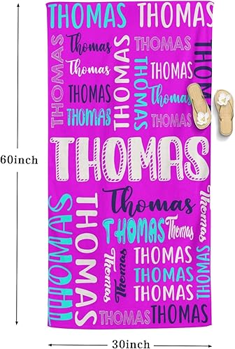 Vista 46 de Toalla de playa, toallas de playa personalizadas para niños, toallas de playa para adultos y niños, microfibra de secado rápido, toallas de playa