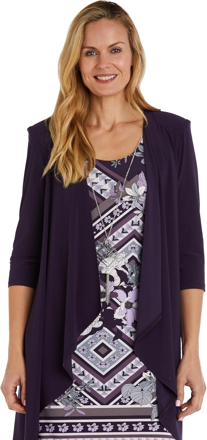 R&M Richards 2PC Formal Daytime Dress W/Printed Jacket