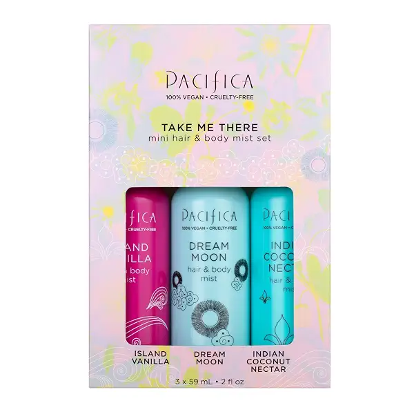 Pacifica Hair & Body Mist Take Me There Travel Size, Gift Set, Fragrance, Perfume Body Spray, Island Vanilla, Dream Moon, Silver Moon (Set of 3) Clean Vegan & Cruelty-Free Dermatologist Tested 10