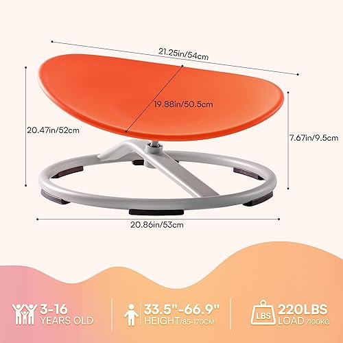 Miniatura 2 de ROBUD Silla Giratoria Sensorial para Niños, Silla Giratoria de Autismo para Niños Sensoriales, Silla Giratoria para Niños con Autismo con Diseño