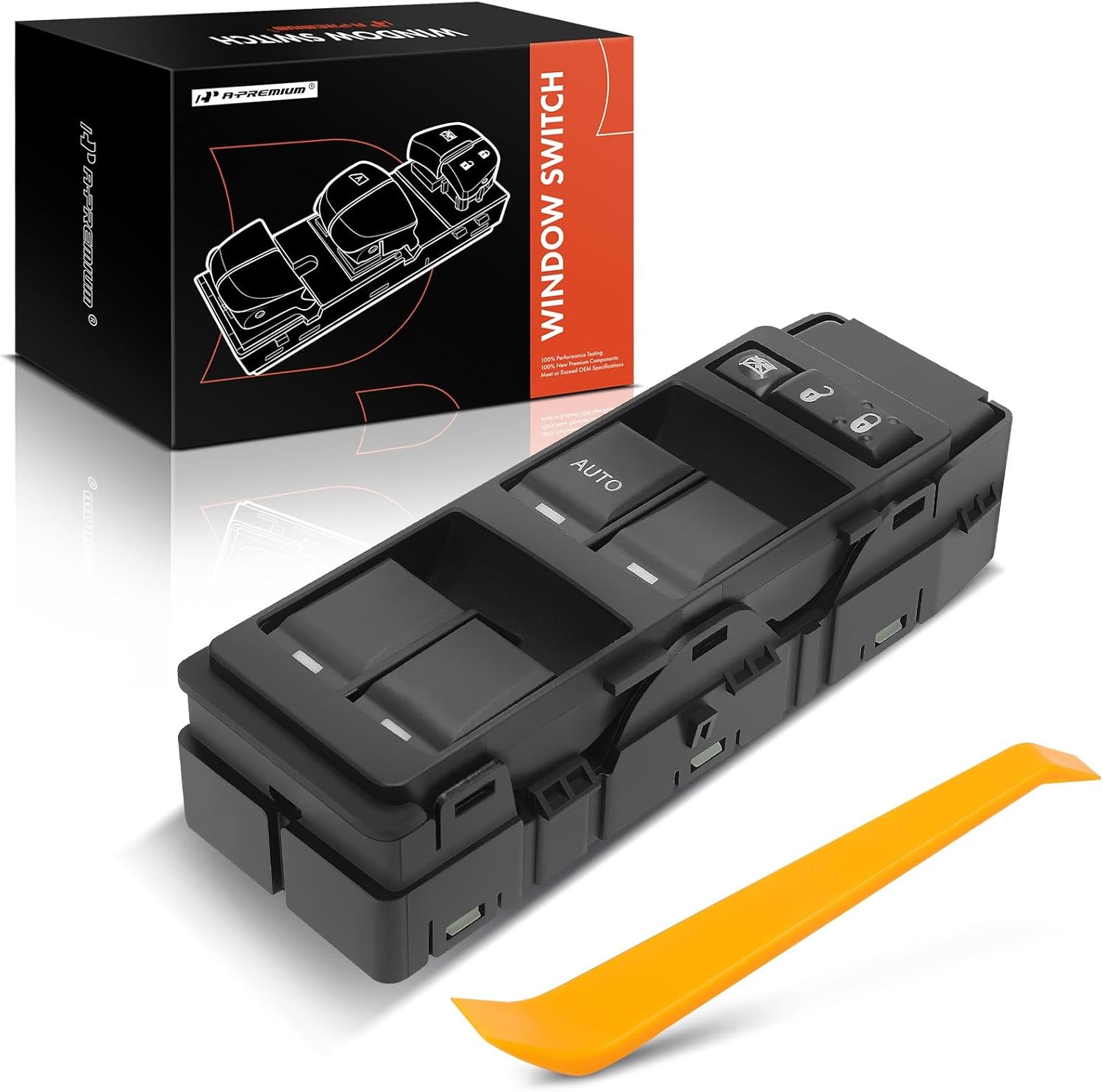 A-Premium Master Power Window Switch with 1 Single Auto Compatible with Chrysler 200 300 Sebring Dodge Avenger Caliber Dakota Magnum Jeep Compass Patriot Mitsubishi Raider Front Left Driver Side