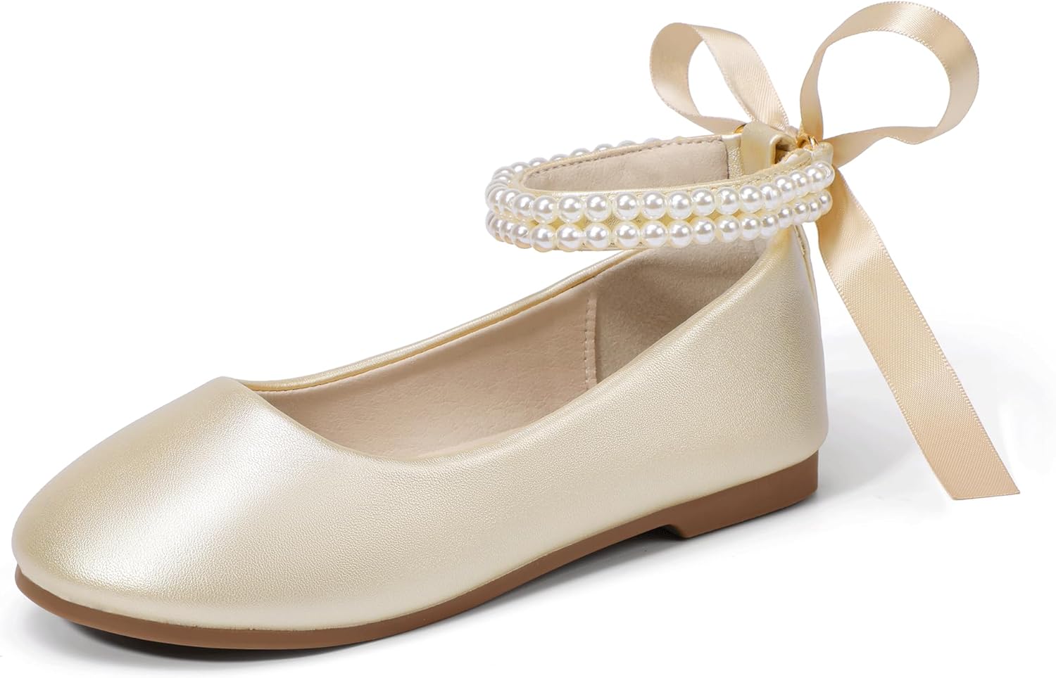 Hehainom Toddler Girls Dress Shoes - Elegant Pearl Bow