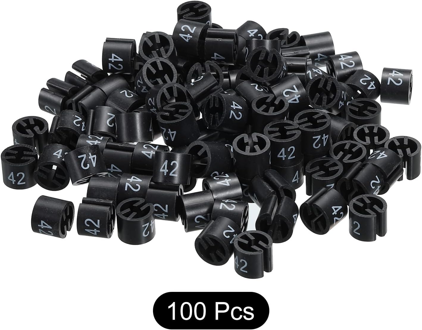 MECCANIXITY Marcadores de colores para colgar ropa (Número 42, negro ...