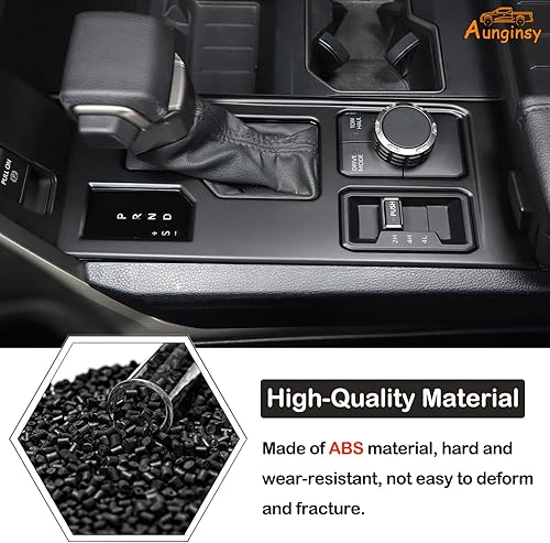 Vista 106 de Aunginsy Cubierta de panel de palanca de cambios de control central, compatible con Toyota Tundra/Sequoia 2022-2024, consola de palanca de cambios