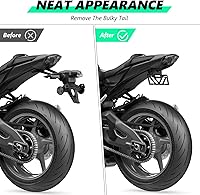 Vista 4 de 2025 Ninja 650 Eliminador de guardabarros Z650 Eliminador de guardabarros 2024 Ninja 650 Organizador de placa de matrícula Ninja 650 Soporte