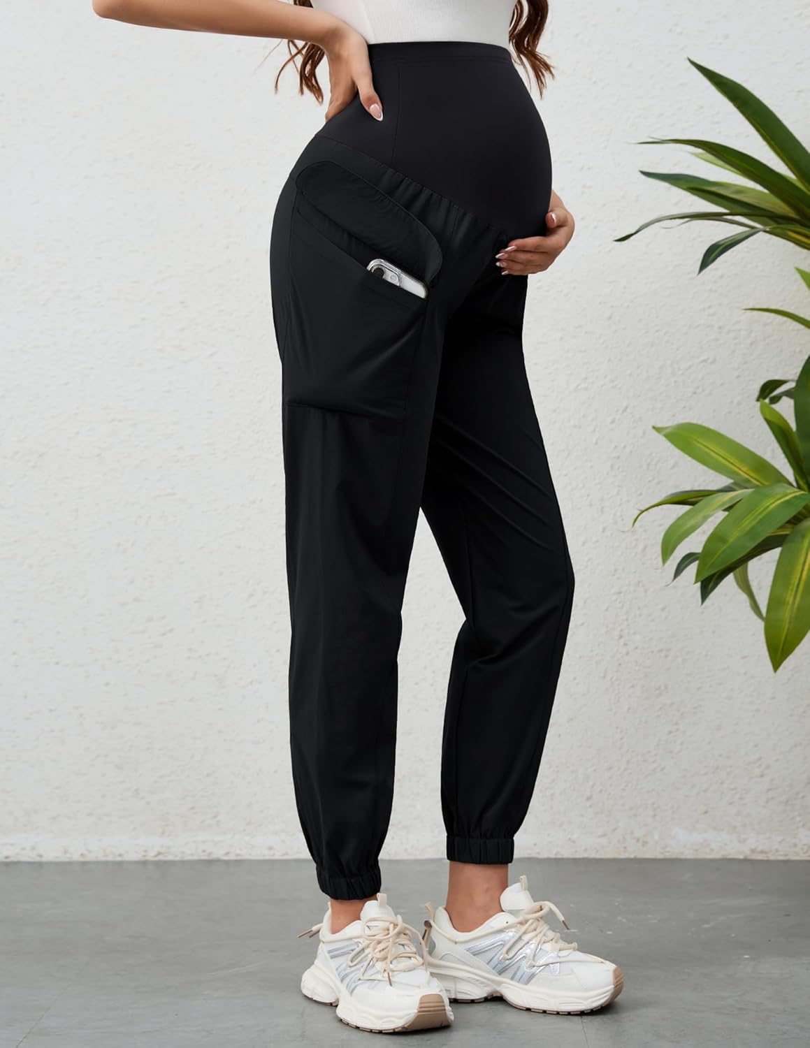 PACBREEZE Women's Maternity Cargo Joggers Quick-Dry Hiking Pants Active Outdoor Casual Pregnancy Sweatpants - Image 6