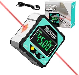 Digital Angle Finder-Electronic Level-Laser Level, 3-in-1 Digital Level/Protractor/Inclinometer/Angle Gauge,Rechargable Magnetic Level Box for Table&Miter Saw/Construction/Woodworking-WB01