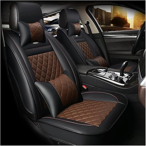 Miniatura 2 de MAATCO Fundas universales de cuero para asiento de automóvil compatibles con SsangYong Korando Actyon Rexton Chairman Kyron accesorios de automóvil