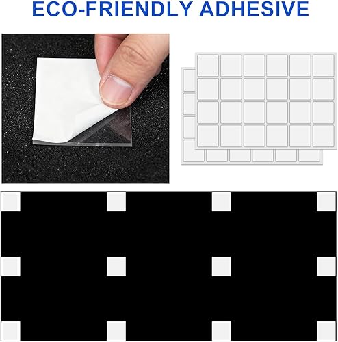 Miniatura 6 de Acoustic Panels Pack of 4, Sound Proof Foam Panels for Walls, Noise Sound Dampening Foam with Media Room Home Office Recording Room, Black, 48 x 24