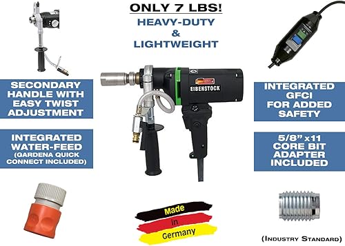 Miniatura 4 de CS Unitec END 1550 P - Taladro de núcleo de hormigón de capacidad de 2-5/8 pulgadas - Taladro de núcleo de diamante húmedo - para hormigón,
