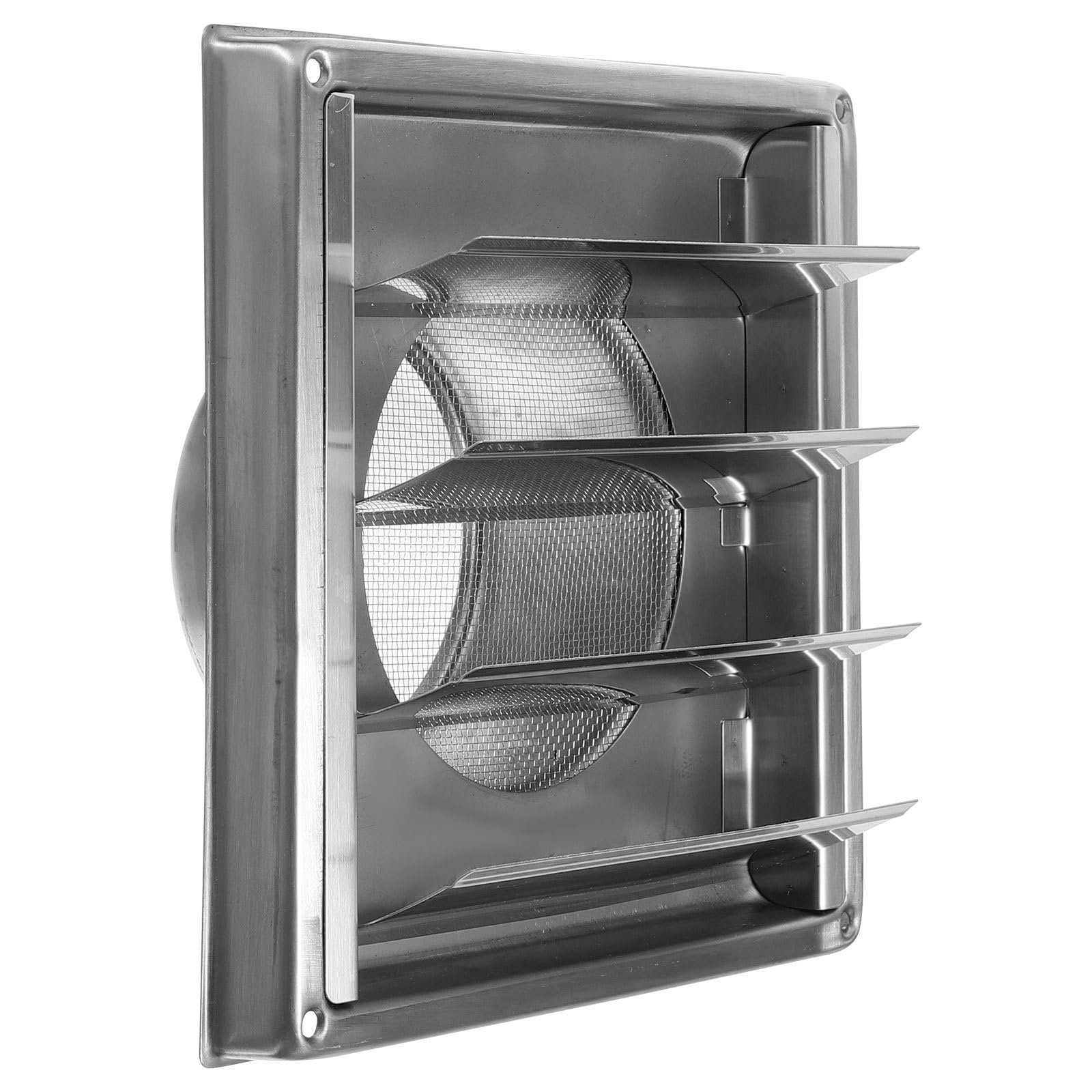 Couvercle de ventilation murale carré en acier inoxydable argenté extérieur