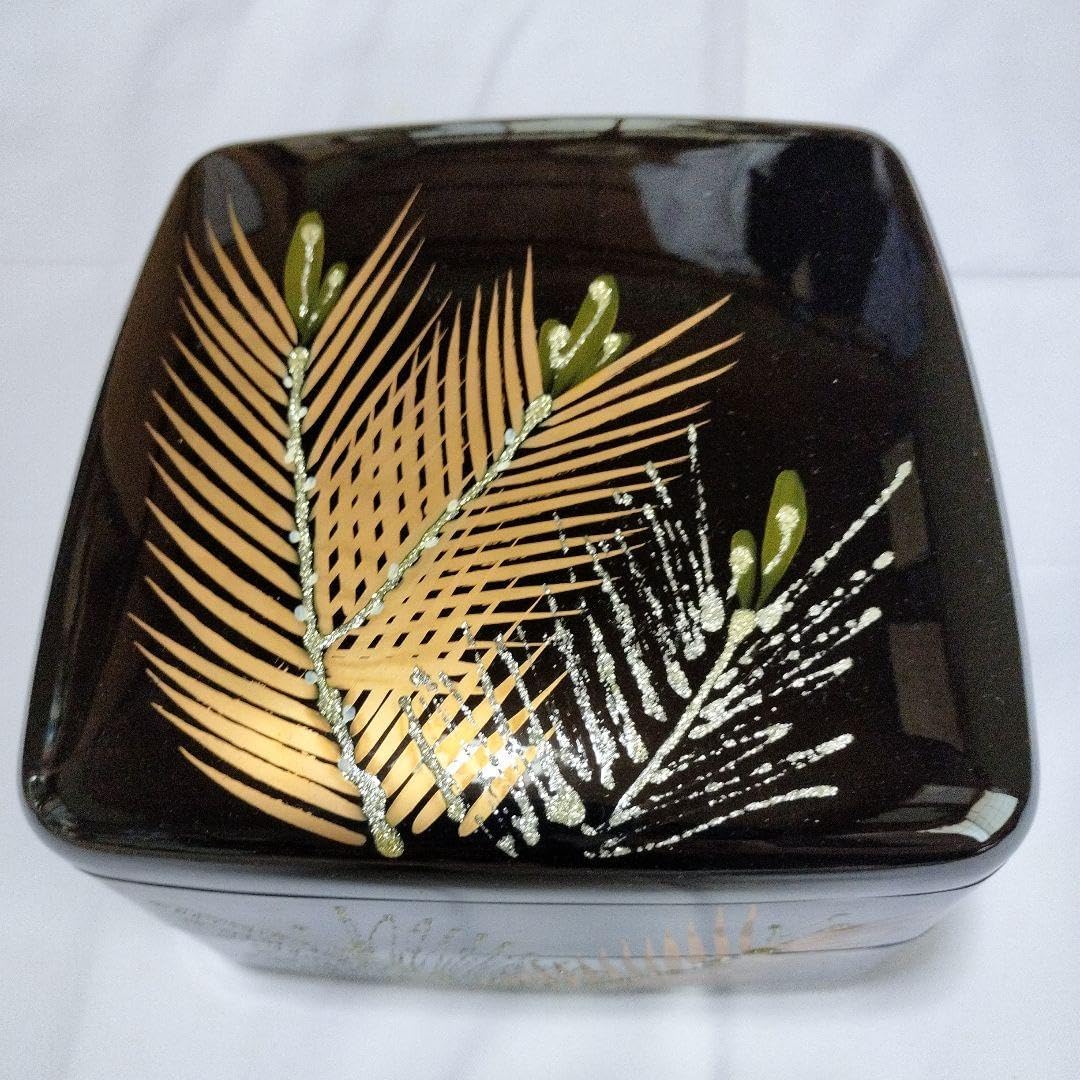 光琳金銀蒔絵漆器 利休茶箱輪島塗螺鈿細工金銀桜菊花葉模様時代物ヴィンテージ 光琳金銀蒔絵漆器 利休茶箱輪島塗螺鈿細工金銀桜菊花葉模様時代物