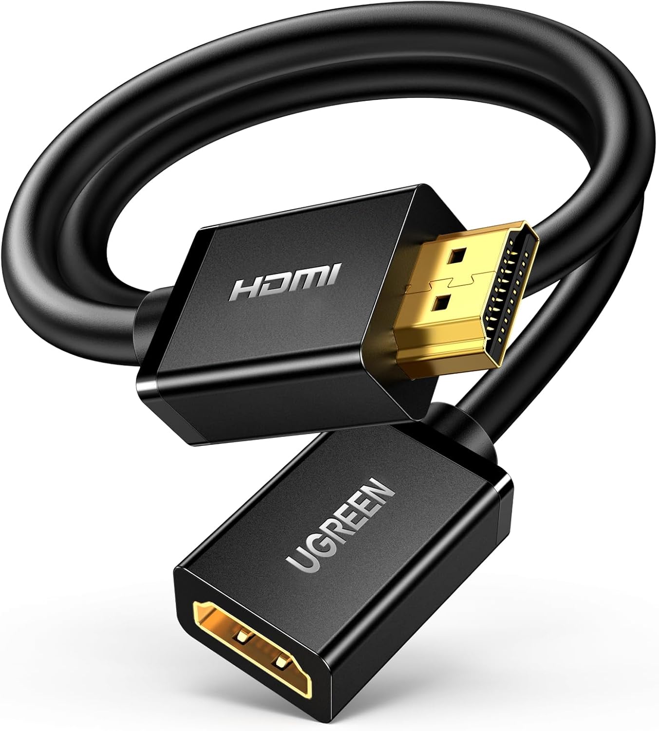 UGREEN HDMI Extension Cable 4K HDMI Extender 1.5FT Male to Female Adapter Cord Compatible with Roku TV Stick PS5 PS4 Xbox Laptop PC Nintendo Switch Blu Ray Player Google Chromecast Wii U HDTV