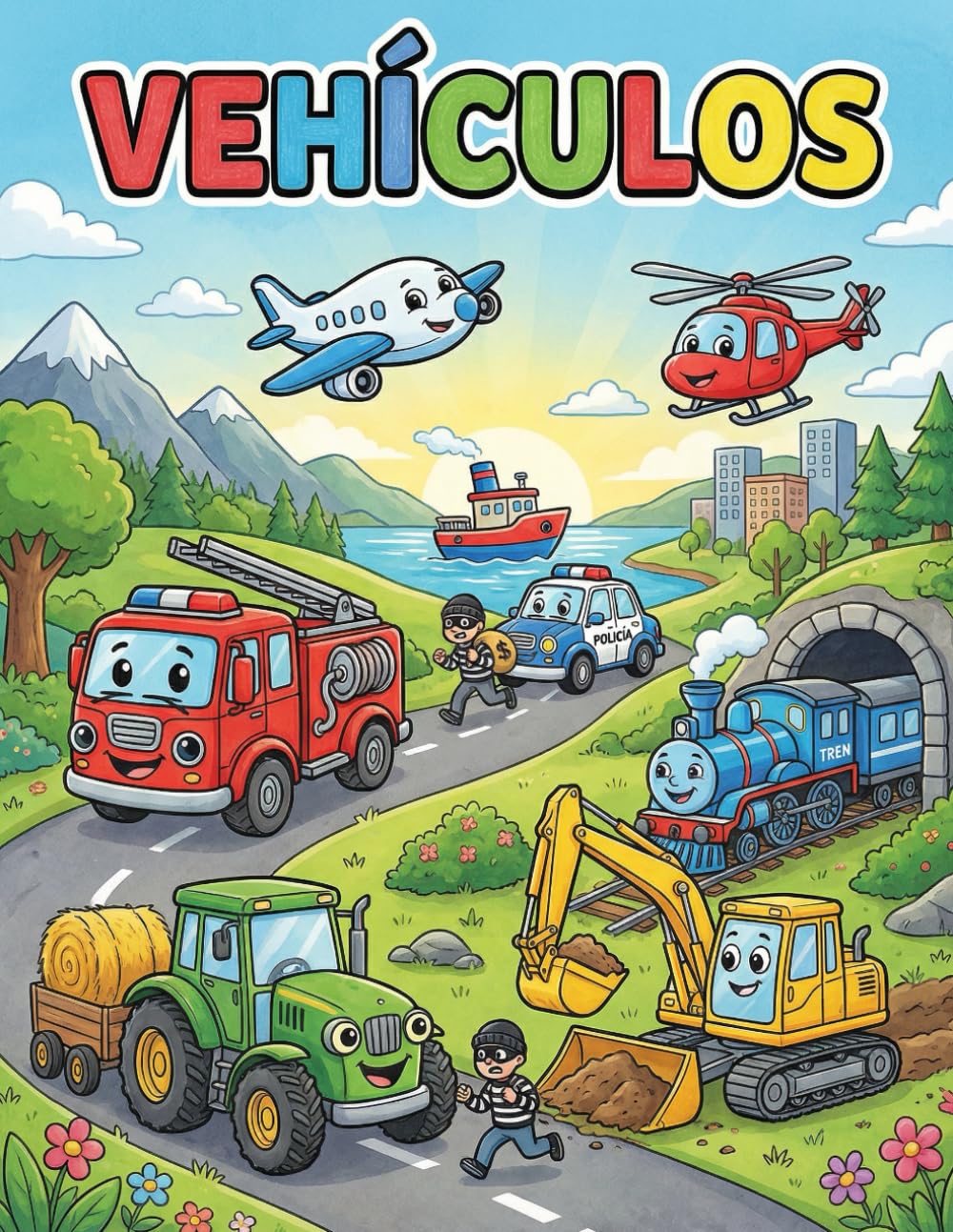 VEHÍCULOS: LIBRO PARA COLOREAR
