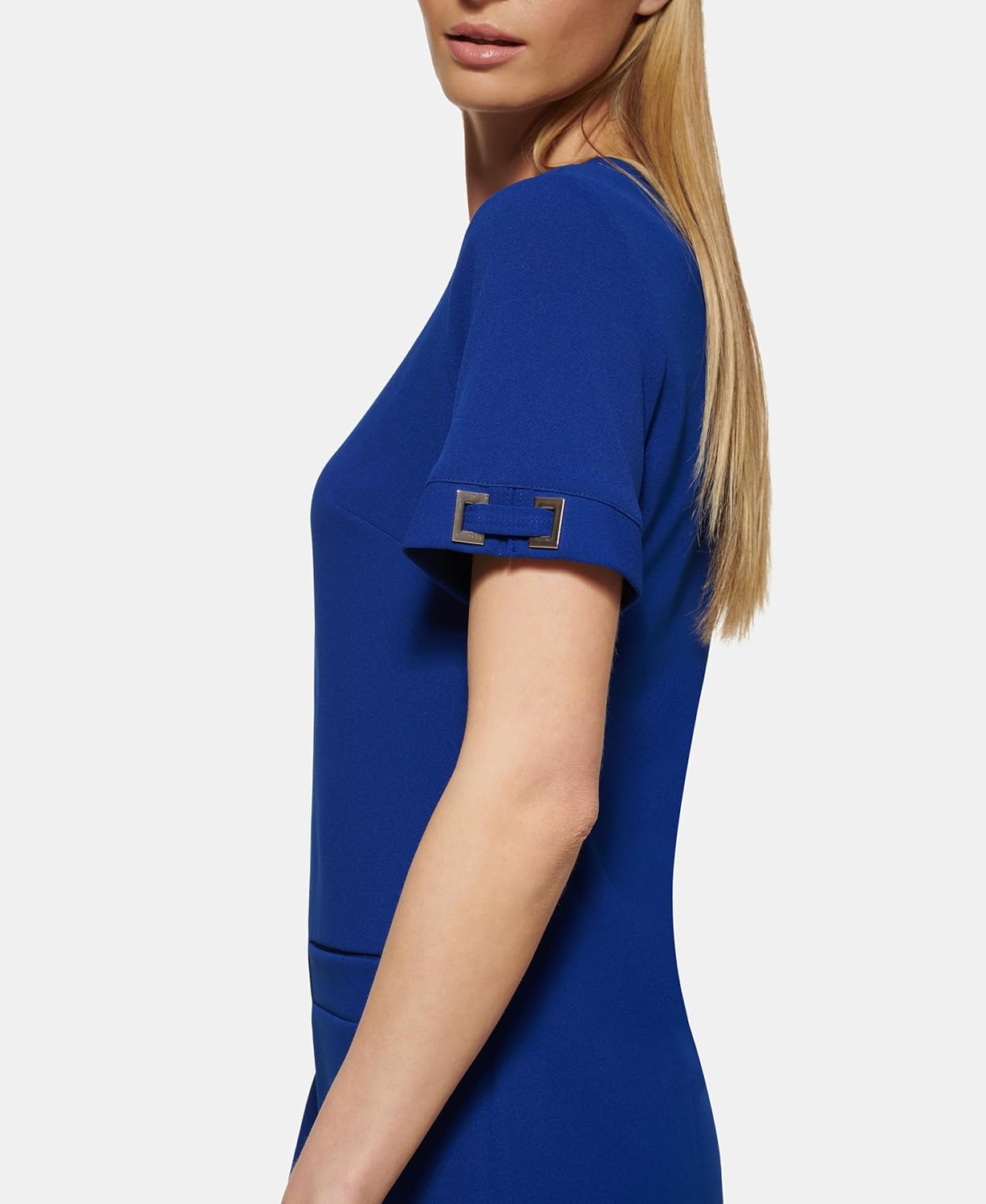 Tommy Hilfiger Women's Keyhole Neck Short Sleeve Sheath Dress