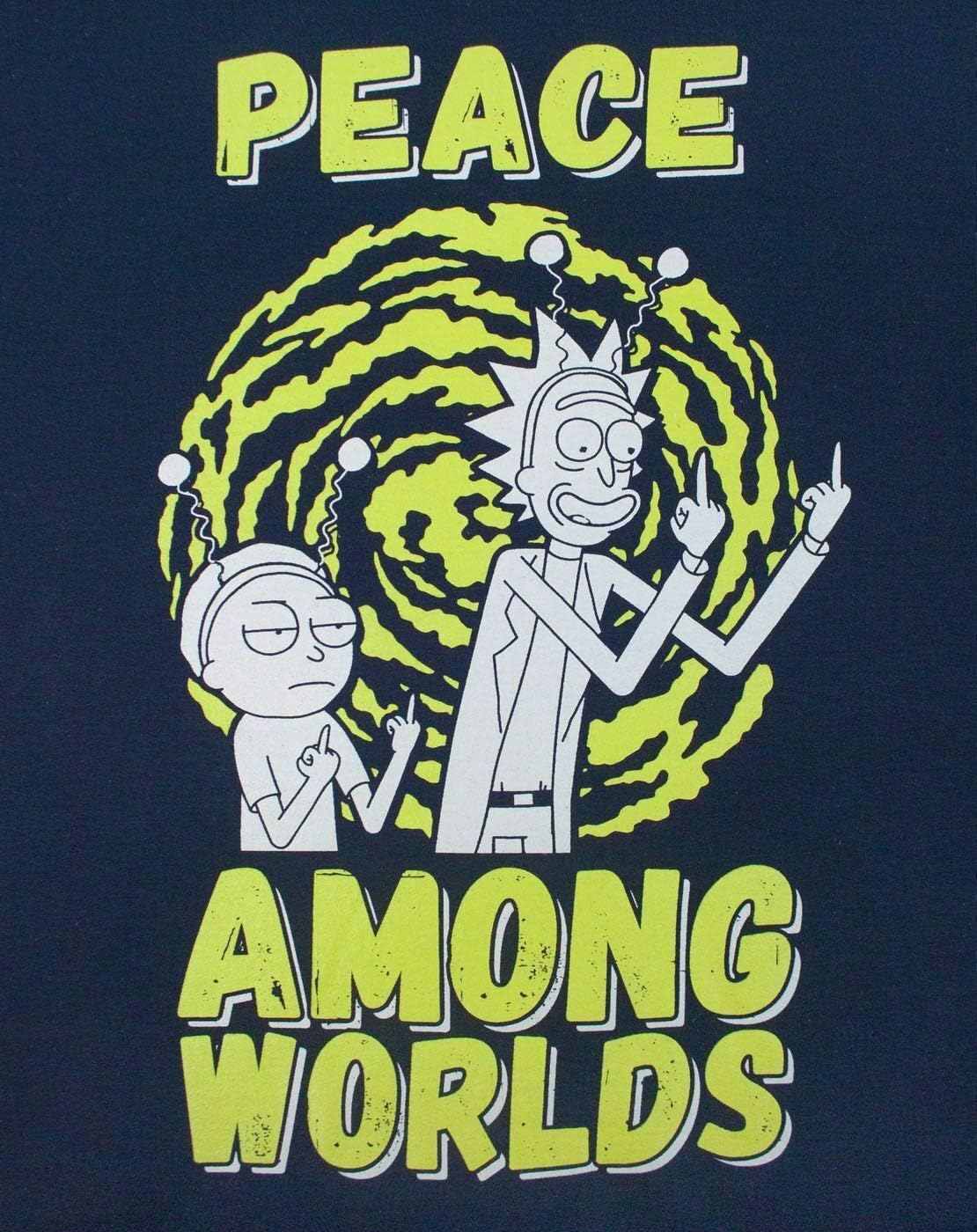 RICK AND MORTY Peace Among Worlds Men's Sweater Blue
