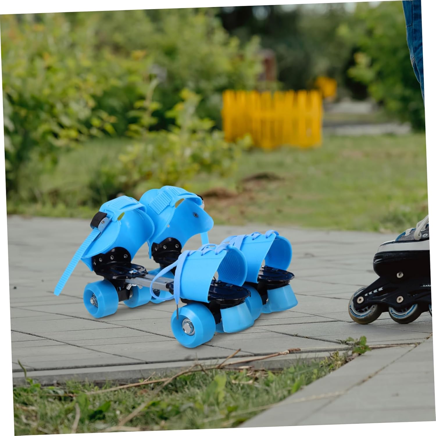 BESPORTBLE 1pair Adjustable Roller Skates for Boys and Girls Double Row Design for Beginners Comfortable and User-Friendly for Outdoor Fun Suitable for Ages
