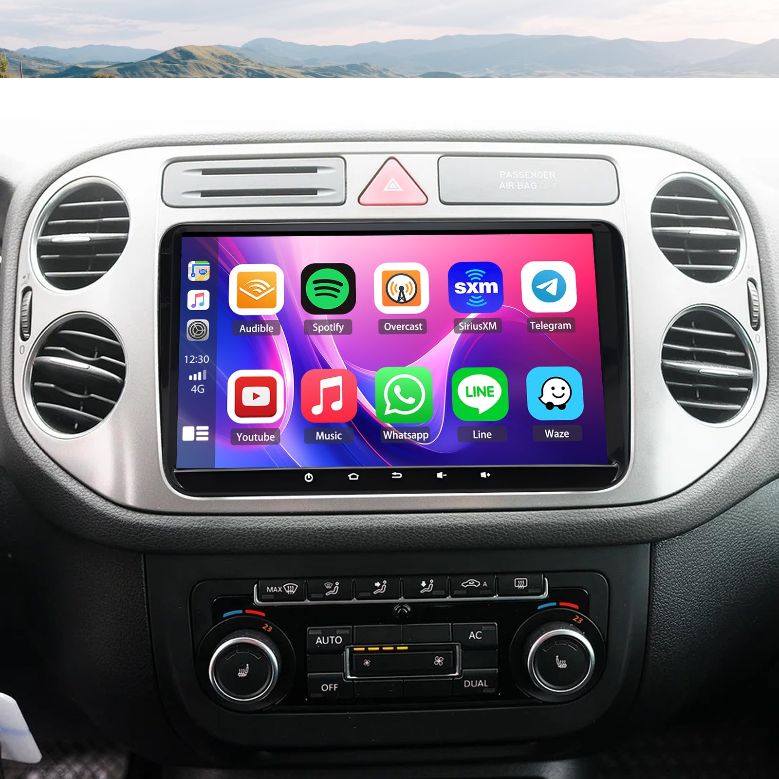 2+64G Android 13 Autoradio für VW Tiguan 2007-2015 mit Carplay Android Auto