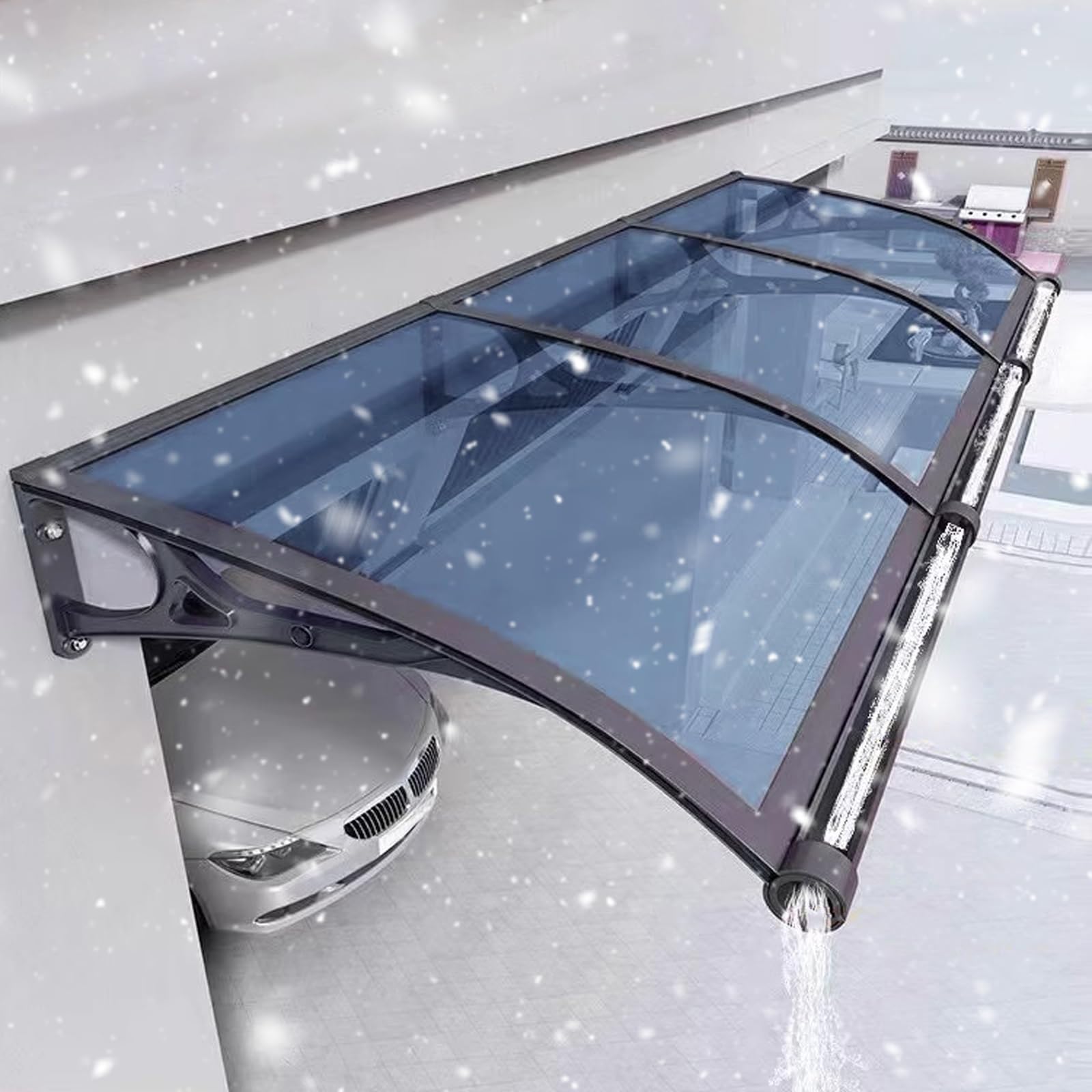 LWJSOCP Outdoor Window Sune Waterproof Patio ning Garden e Canopy Rain & ow Protect Includes Aluminum Bracket for Easy Installat