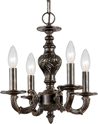 Crystorama Paris Market 4 Light Venetian Bronze Mini Chandelier