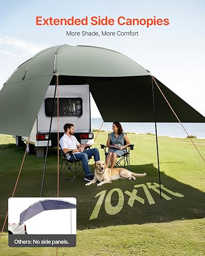 Miniatura 4 de VEVOR Versatility - Tienda de campaña para campamento, toldo para automóvil, protección UV50+ PU3000mm, refugio solar para plataforma trasera de